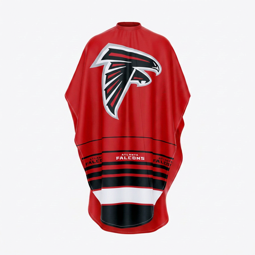 Red cape with Atlanta Falcons logo on a white background