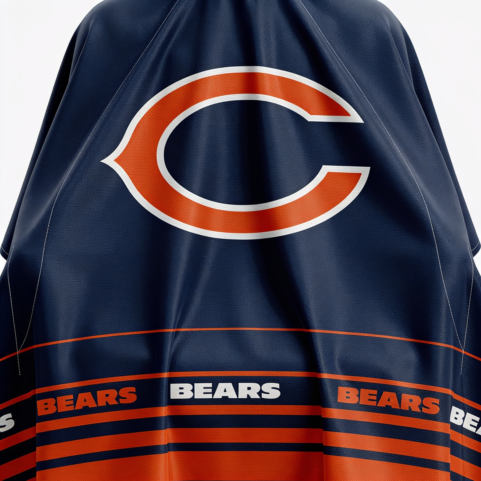 Navy blue sports jersey with orange and white 'C' logo and 'BEARS' text on a white background