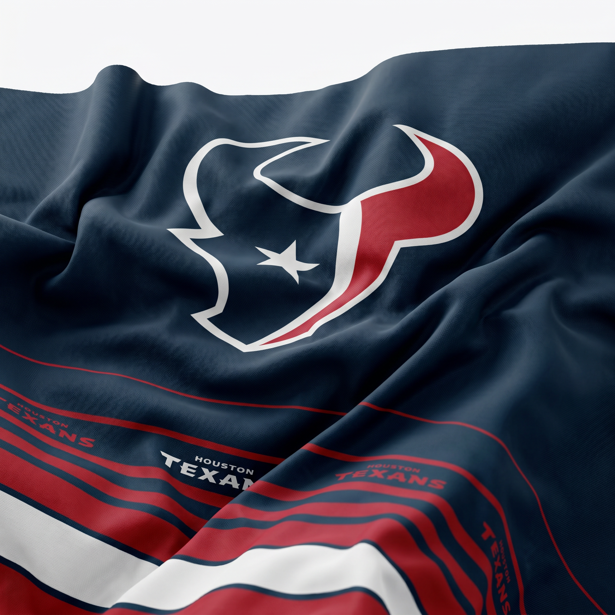 Houston Texans sports team logo on a dark blue fabric background