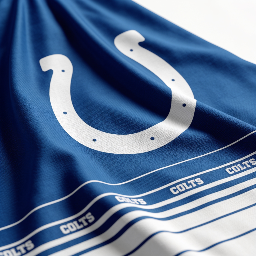 Indianapolis Colts Barber Cape Close Up